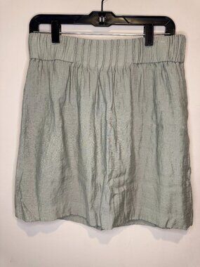 Ann Taylor Loft Mini Skirt Green with Zipper size 6 Medium